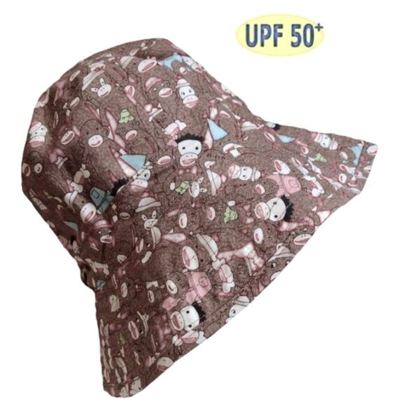 NWOT Kids Toppers by Tilley Endurable Reversible Bucket Hat 0 - 6 months 0311 - Picture 1 of 9